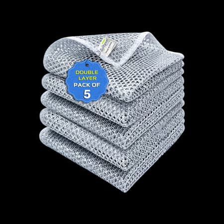 Softspun Microfiber Mesh Wire Steel Scrubber